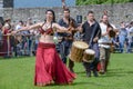 Medieval music group featuring a belly dancer at Castelgrande ca