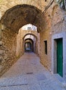 Medieval  alley, Mesta Chios, Greece Royalty Free Stock Photo