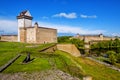 Narva castle, Estonia, overlooking russian estonian border