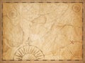 Old nautical hidden treasure map background Royalty Free Stock Photo