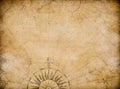 Medieval old nautical map background Royalty Free Stock Photo