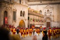 Marche, Ascoli Piceno, Reenactment, Giostra della Quintana, Piazza d`Armi Royalty Free Stock Photo