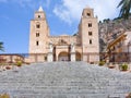 Medieval norman Cathedral in Cefalu, Sicily Royalty Free Stock Photo