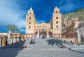 Medieval norman Cathedral in Cefalu Sicily Italy Royalty Free Stock Photo