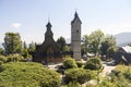 Medieval Norwegian stave wooden church Vang or Wang, which was transferred from Vang in Norway to Karpacz, Poland