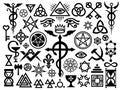 Medieval Occult Signs And Magic Stamps (Origin set) Royalty Free Stock Photo