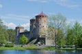 Medieval Olavinlinna castle in june day. Savonlinna, Finland