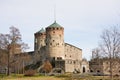 Medieval Olavinlinna castle in Savonlinna, Finland Royalty Free Stock Photo