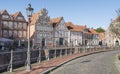 Medieval old town Stade with historical harbour in Germany Royalty Free Stock Photo