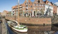 Medieval old town Stade with historical harbour in Germany