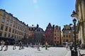 Medieval oldest Stortorget square in old town Gamla Stan. Stockholm, Sweden Royalty Free Stock Photo
