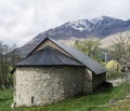 medieval orthodox chapel. Small old stone church with typical architecture for Montenegrian villages Royalty Free Stock Photo