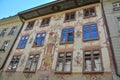 Medieval painting on house in the old town of Bern