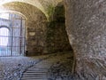 a medieval path tiled with stones Royalty Free Stock Photo