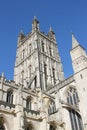 Medieval Perpendicular Gothic tower of Gloucester Cathedral Church