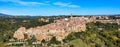 Medieval Pitigliano town over tuff rocks in province of Grosseto, Tuscany, Italy. Pitigliano is a small medieval town in southern