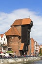 The medieval port Crane of Gdansk, Long Embankment street, Gdansk, Poland