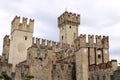 Medieval port fortification of the Scaliger Castle in Sirmione Italy Royalty Free Stock Photo