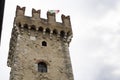 Medieval port fortification of the Scaliger Castle in Sirmione Italy Royalty Free Stock Photo