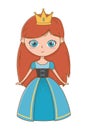 Medieval princess cartoon design vector illustration