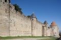 Medieval rampart of Carcassonne (France) Royalty Free Stock Photo