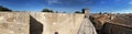 Medieval ramparts panorama, Aigues Mortes Royalty Free Stock Photo