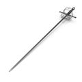 Medieval Rapier Sword on white. 3D illustration