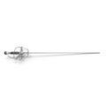 Medieval Rapier Sword on white. 3D illustration