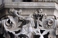 Medieval relief from Doge`s Palace, Saint Mark Square, Venice, Italy Royalty Free Stock Photo