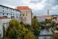 Medieval renaissance castle of Cesky Krumlov and Vltava river, South Bohemia, Czech Republic