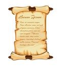 Medieval retro Yellowish Blank Scrolls Royalty Free Stock Photo