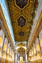 Cathedral in Amalfi, Italy, interior view of nave