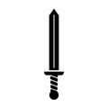 Medieval sword vector icon