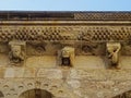 Cornice of the Cathedral of Cahors. France. Royalty Free Stock Photo