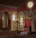 Medieval room of throne Royalty Free Stock Photo