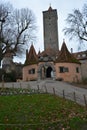 The medieval Rothenburg ob der Tauber, Germany, at Christmas Royalty Free Stock Photo