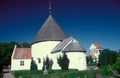 Medieaval round church in Bornholm island Royalty Free Stock Photo