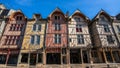 Troyes old town center historical buildings.