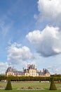 Medieval royal castle Fontainbleau near Paris Royalty Free Stock Photo