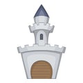 Medieval royal castle icon, cartoon style Royalty Free Stock Photo