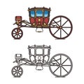 Medieval royal chariot for king or prince Royalty Free Stock Photo