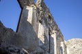 Medieval Ruined Castle. Walls of the Ancient Castle in Calabria in the Mountains. Old Walls with Ancient History on a Sunny Summer Royalty Free Stock Photo