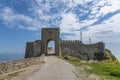 Old gate of the medieval fortress on cape Kaliakra, Bulgaria. Royalty Free Stock Photo