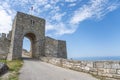 Old gate of the medieval fortress on cape Kaliakra, Bulgaria. Royalty Free Stock Photo