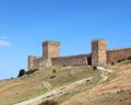 Medieval ruins of the Genoese fortress in Sudak in the Crimea. Royalty Free Stock Photo