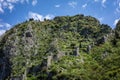 Medieval ruins of the Ladder of Kotor and San Giovanni Castle, Montenegro. Royalty Free Stock Photo