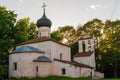 Pskov, Russia, September 6, 2023. Church of the New Ascension in the city center. Royalty Free Stock Photo