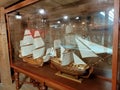 Medieval sail ship Goto Predestinacia in the river bank. Interior. Canons. Exterior.