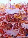 Medieval scene from the Great Siege of Malta