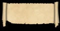 Medieval scroll of parchment.